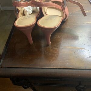 Franco Sarto Pink Heels with Ankle Strap